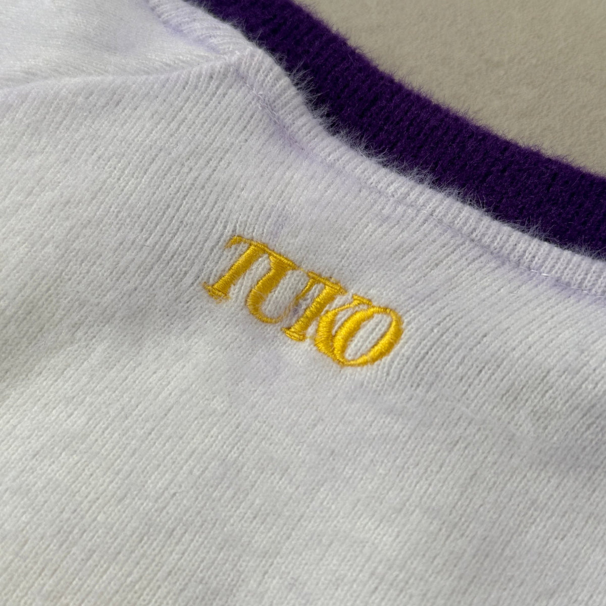 'MIRKO' Mohair Knit - TUKO embroidery detail