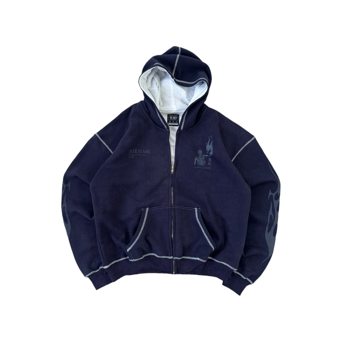 BLUE FLAME Hoodie front