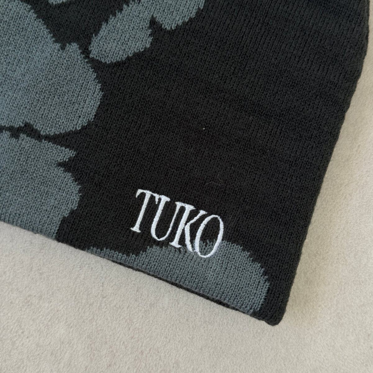 'DECAY' Beanie - TUKO embroidery detail