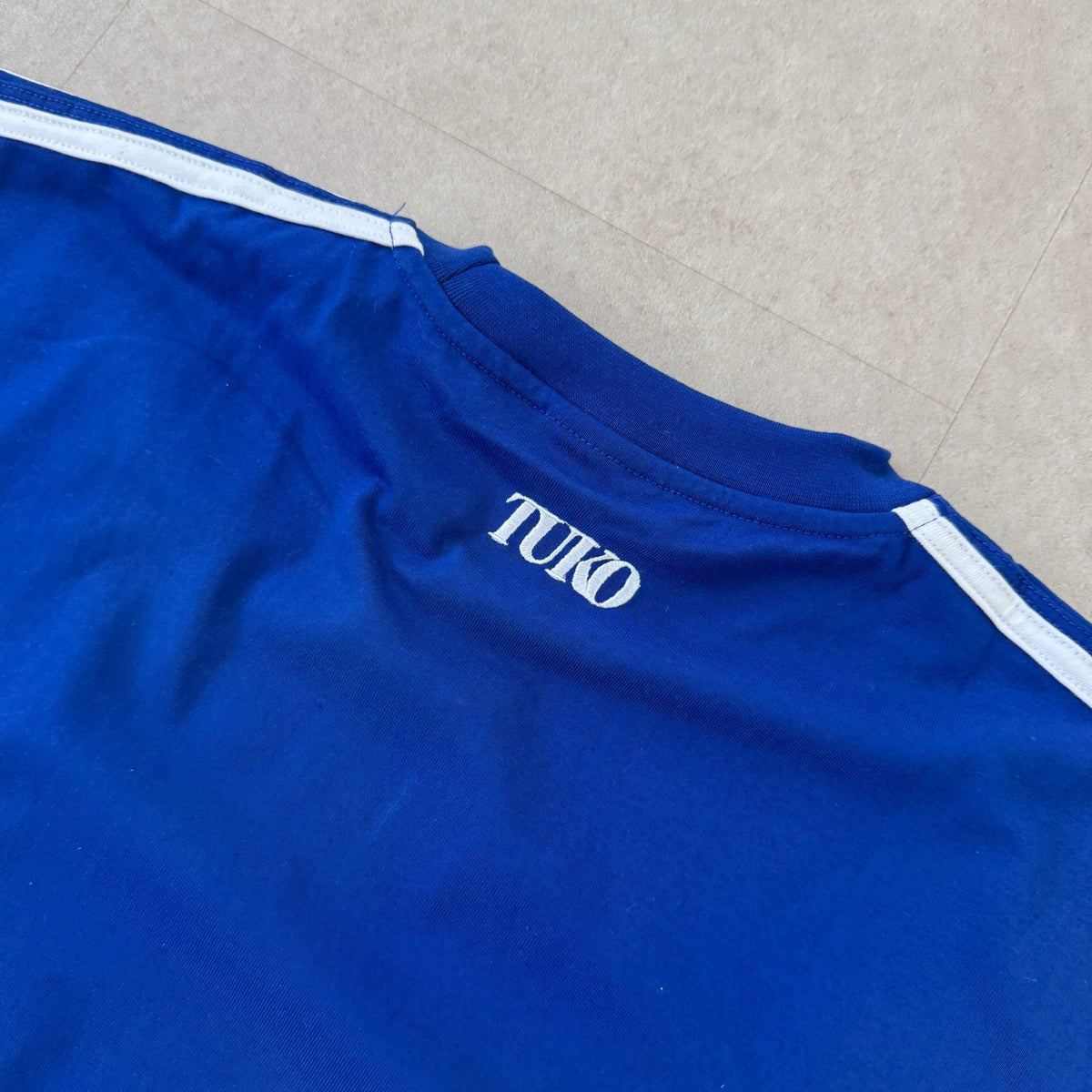 'ALL MIGHT' Boxy T (Navy) - back neck TUKO detail