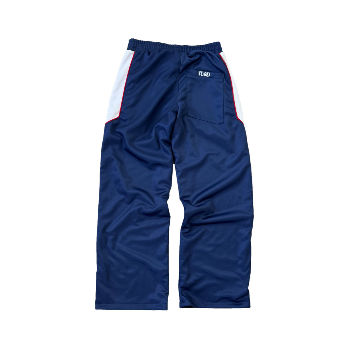 NAVY WHITE TRACK Pants back