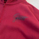 'HAWKS' Zip Hoodie (Maroon) - Fierce Wings chest print and zip detail