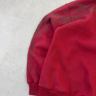 'HAWKS' Zip Hoodie (Maroon) - wing print on sleeve and ribbed cuff