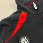 'HELLFIRE' Tech Jacket - collar, red mesh panel and rubber patch detail